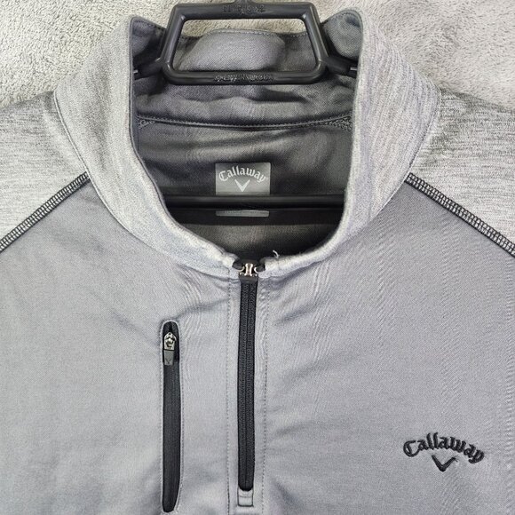 Mens Gray Callaway Pullover Sweatshirt 1/4 Zip Long Sleeve Mock Neck Size XXL - Picture 7 of 13